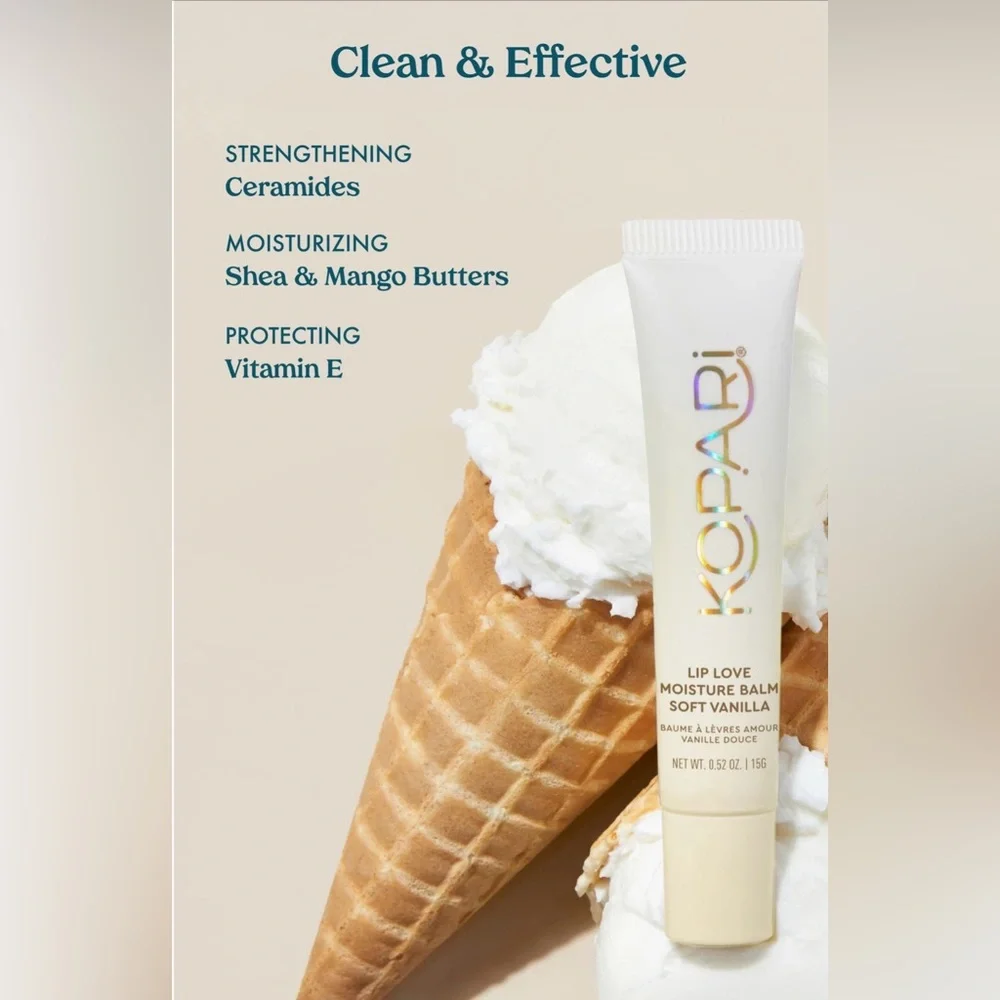 New Kopari Lip Love Moisture Balm - soft vanilla